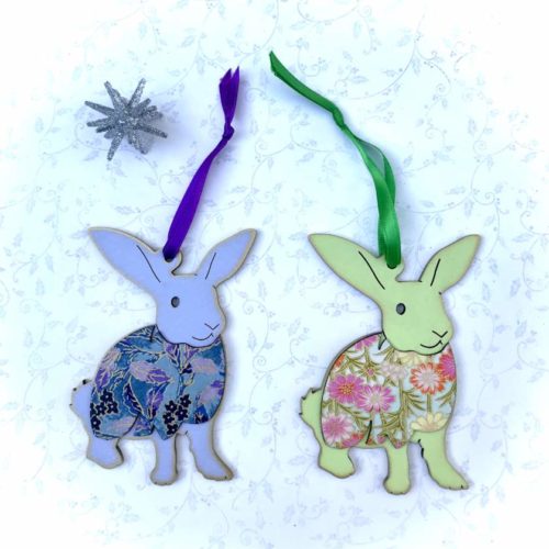 rabbit ornament vignette