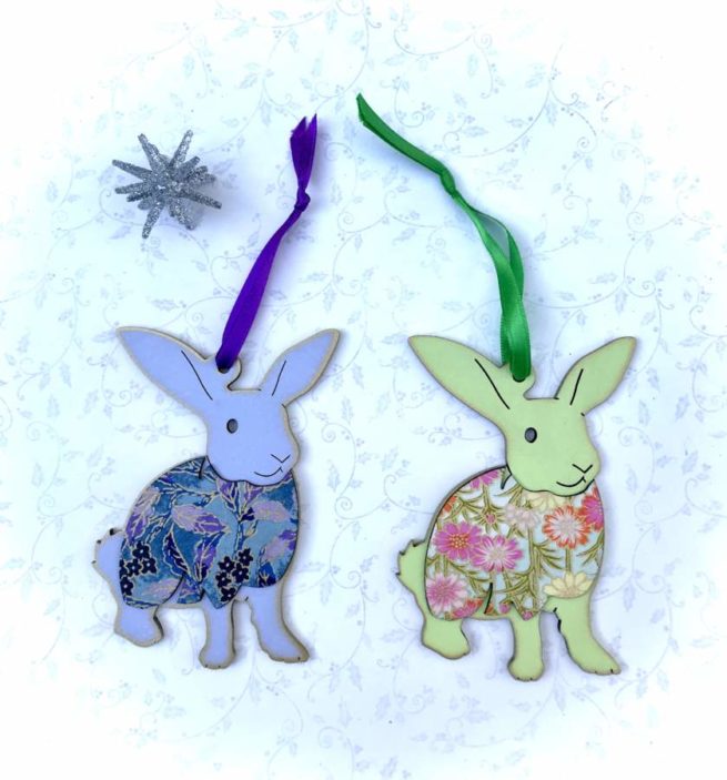 rabbit ornament vignette