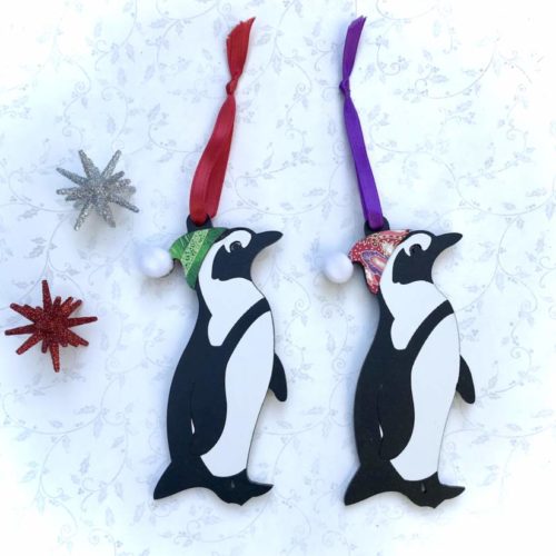 marching penguin ornament vignette