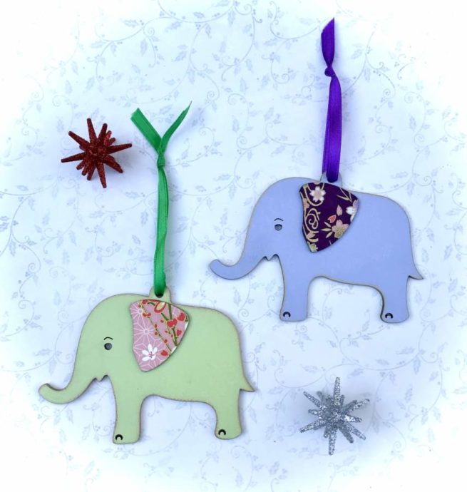 elephant ornament vignette