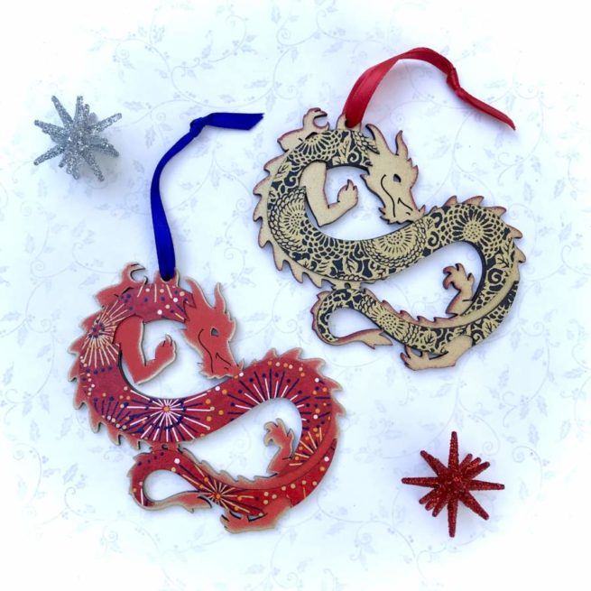 dragon ornament vignette