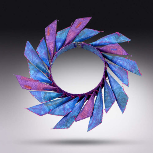 blue pinwheel collar